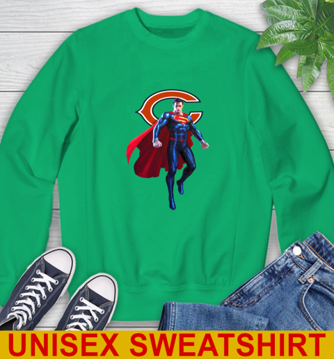 NFL Superman DC Sports Football Chicago Bears Sweatshirt 6