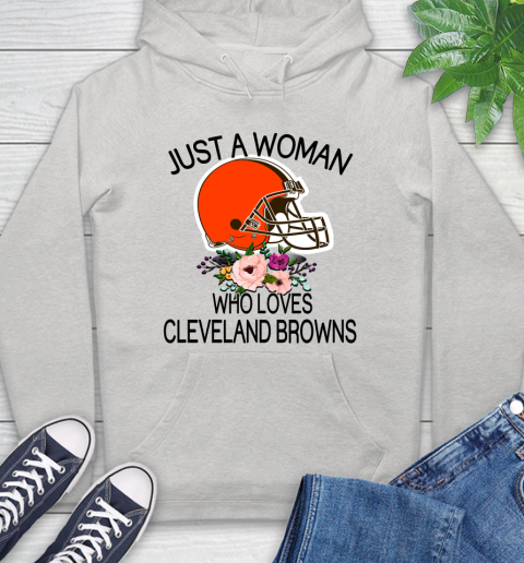 NFL Just A Woman Who Loves Cleveland Browns Football Sports Hoodie