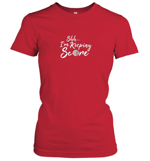 umtw scorekeeper gift funny baseball team score book keeper ladies t shirt 20 front red