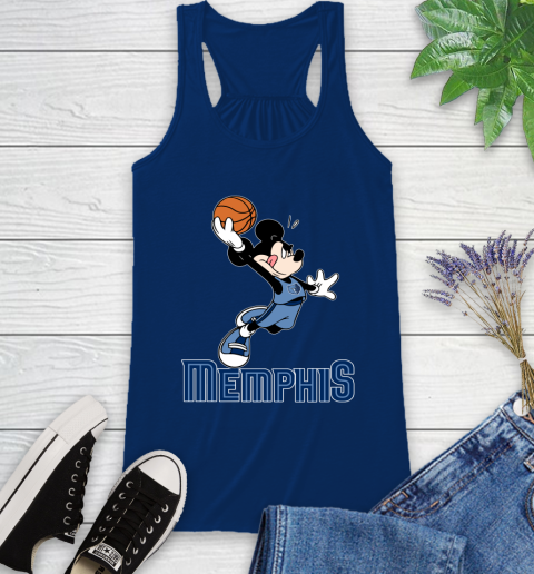 NBA Basketball Memphis Grizzlies Cheerful Mickey Mouse Shirt Racerback Tank 8