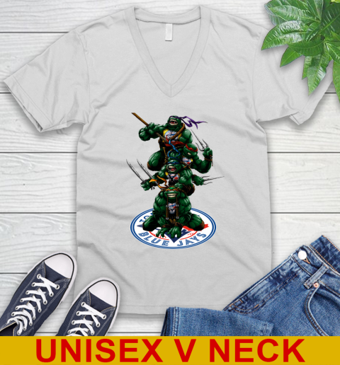MLB Baseball Toronto Blue Jays Teenage Mutant Ninja Turtles Shirt V-Neck T-Shirt