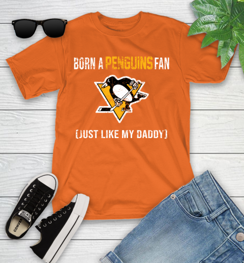 NHL Pittsburgh Penguins Hockey Loyal Fan Just Like My Daddy Shirt Youth T-Shirt 8