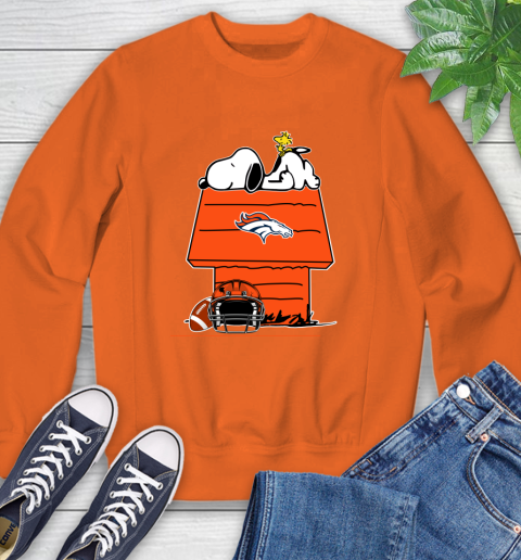 Denver Broncos NFL Football Snoopy Woodstock The Peanuts Movie Sweatshirt 4
