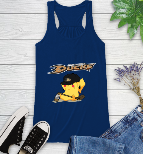 NHL Pikachu Hockey Sports Anaheim Ducks Racerback Tank 9