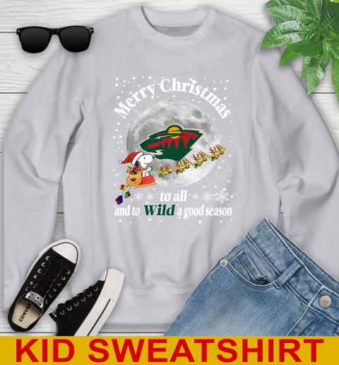 Minnesota Wild Merry Christmas To All And To Wild A Good Season NHL Hockey Sports Youth Sweatshirt 3