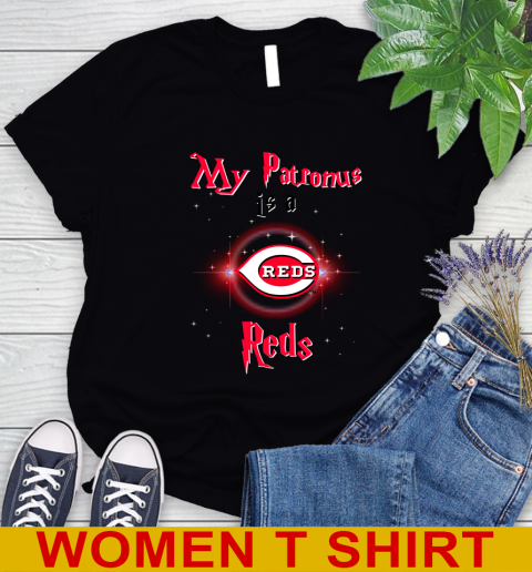 MLB Baseball Harry Potter My Patronus Is A Cincinnati Reds Women's T-Shirt