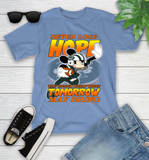 New York Jets NFL Football Mickey Disney Never Lose Hope Youth T-Shirt 15