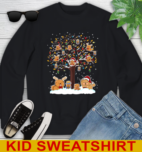 Chow Chow dog pet lover light christmas tree shirt 109