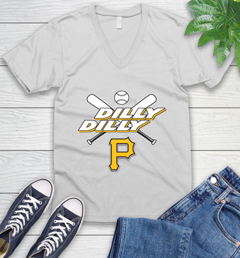 MLB Pittsburgh Pirates Dilly Dilly Baseball Sports V-Neck T-Shirt