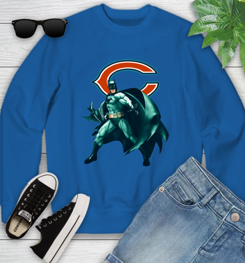 NFL Batman Football Sports Chicago Bears Youth Sweatshirt 8