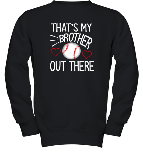 New Baseball Sister Shirt Cute Baseball Gift For Sisters Youth Sweatshirt