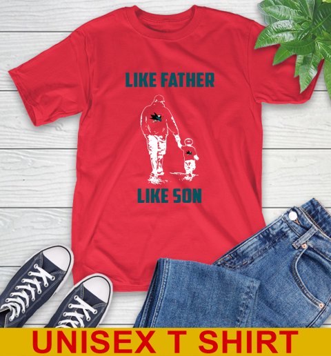 San Jose Sharks NHL Hockey Like Father Like Son Sports T-Shirt 24