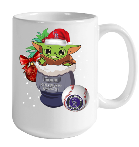 Colorado Rockies Christmas Baby Yoda Star Wars Funny Happy MLB Color Changing Mug 15oz 2