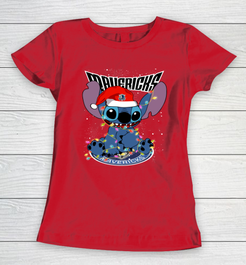 Dallas Mavericks NBA noel stitch Basketball Christmas Women's T-Shirt 7