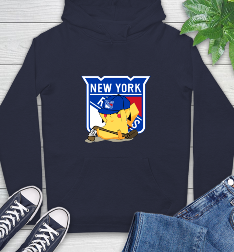 NHL Pikachu Hockey Sports New York Rangers Hoodie 4