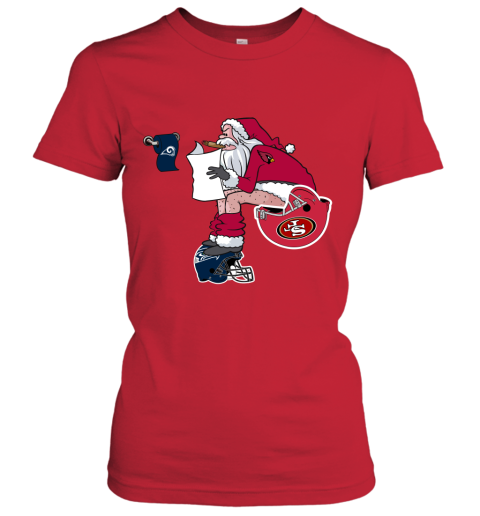 0a11 santa claus arizona cardinals shit on other teams christmas ladies t shirt 20 front red