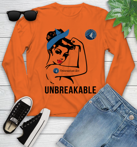 NBA Minnesota Timberwolves Girl Unbreakable Basketball Sports Youth Long Sleeve 2