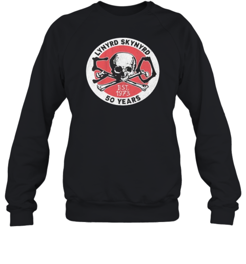 Lynyrd Skynyrd 50 Years Est 1973 Skull Sweatshirt