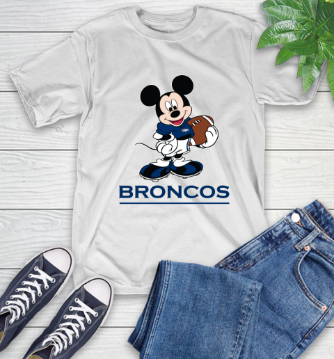 NFL Football Denver Broncos Cheerful Mickey Mouse Shirt T-Shirt - Image 3