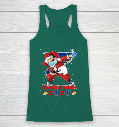 St.Louis Blues Funny Santa Claus Dabbing Christmas 2020 NHL Racerback Tank 5