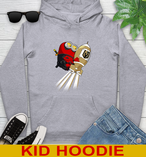 NHL Hockey Vegas Golden Knights Deadpool Minion Marvel Shirt Youth Hoodie 6