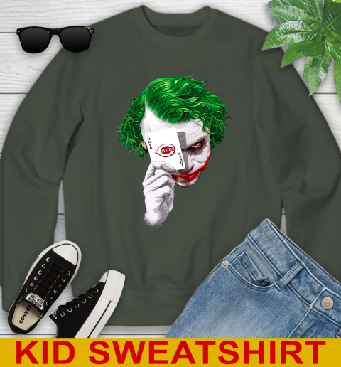 Cincinnati Reds MLB Baseball Joker Card Shirt Youth Sweatshirt 8