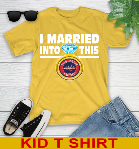 Washington Capitals NHL Hockey I Married Into This My Team Sports Youth T-Shirt 9