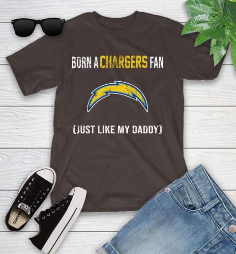 NFL Los Angeles Chargers Football Loyal Fan Just Like My Daddy Shirt Youth T-Shirt 6