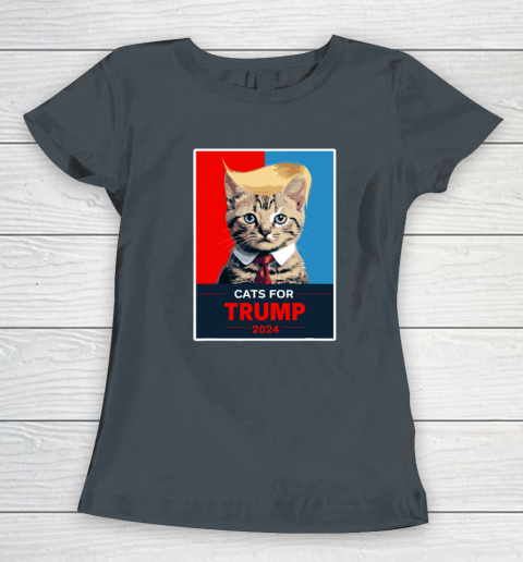 Cats For Trump 2024 Election Women's T-Shirt 3