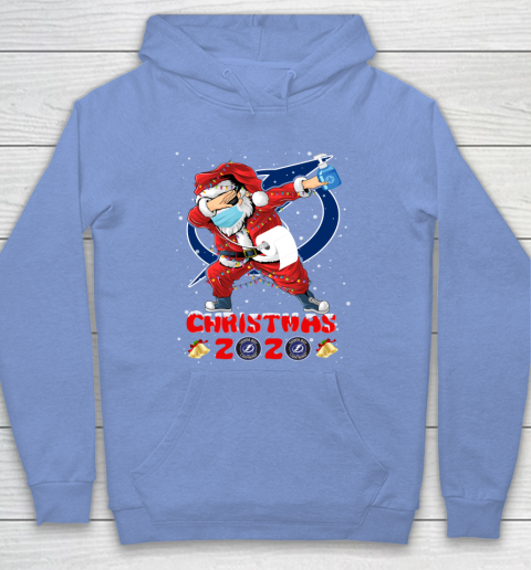 Tampa Bay Lightning Funny Santa Claus Dabbing Christmas 2020 NHL Hoodie 8