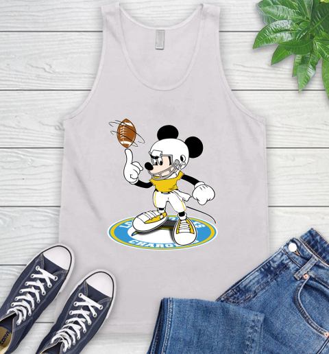 NFL Football Los Angeles Chargers Cheerful Mickey Disney Shirt Tank Top 2