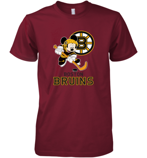 Nhl Hockey Mickey Mouse Team Boston Bruins Premium Men's T-Shirt