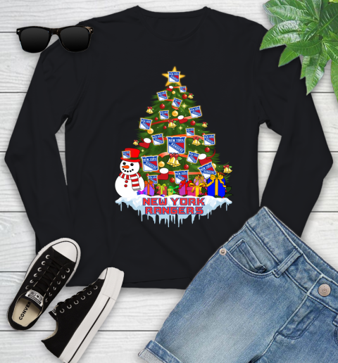 New York Rangers Merry Christmas NHL Hockey Sports Youth Long Sleeve 2