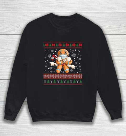 Gingerbread Face Mask Christmas 2020 Quarantine Pajamas Gift Sweatshirt