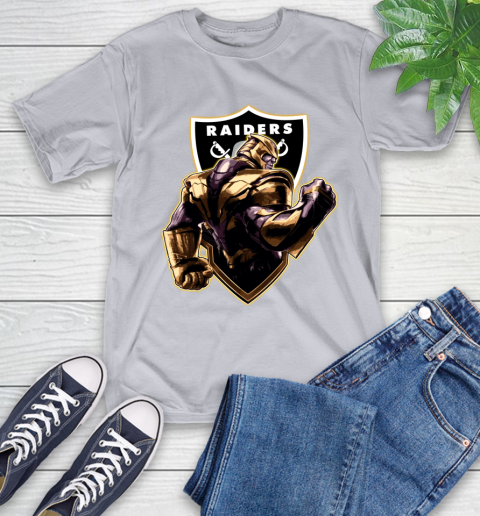 NFL Thanos Avengers Endgame Football Sports Oakland Raiders T-Shirt 6