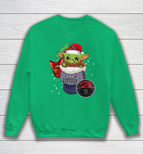 Toronto Raptors Christmas Baby Yoda Star Wars Funny Happy NBA Sweatshirt 6
