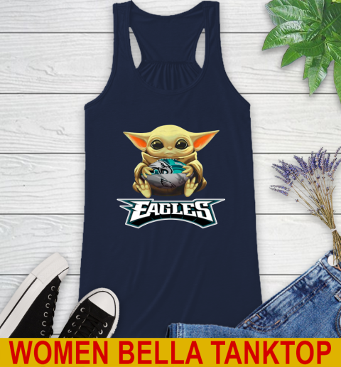 NFL Football Philadelphia Eagles Baby Yoda Star Wars Shirt Racerback Tank 11