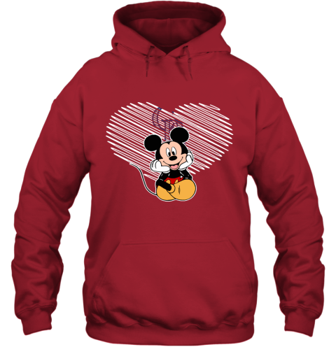 yyrn mlb colorado rockies the heart mickey mouse disney baseball hoodie 23 front red