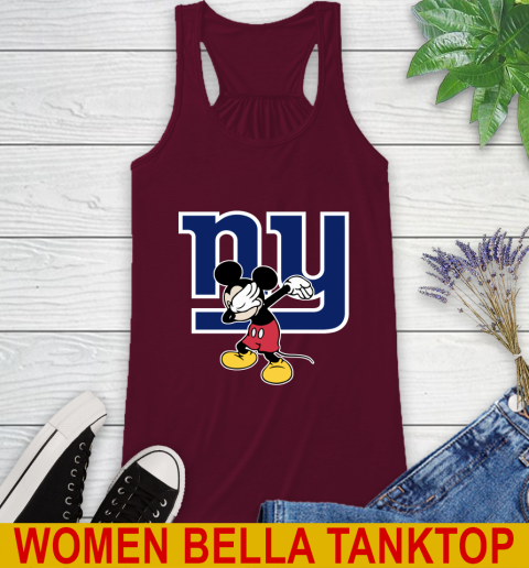 New York Giants NFL Football Dabbing Mickey Disney Sports Racerback Tank 3