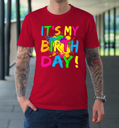 It's My Birthday Shirt Let's Glow Retro 80's Party Outfit T-Shirt 8
