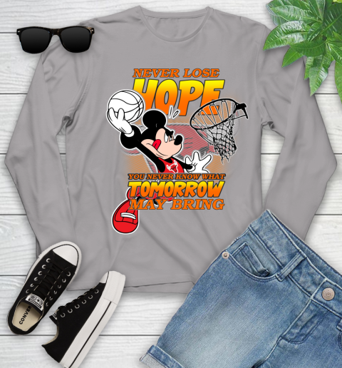 Chicago Bulls NBA Basketball Mickey Disney Never Lose Hope Youth Long Sleeve 5