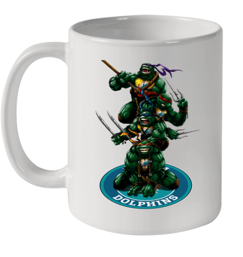 NFL Football Miami Dolphins Teenage Mutant Ninja Turtles Shirt Ceramic Mug 11oz