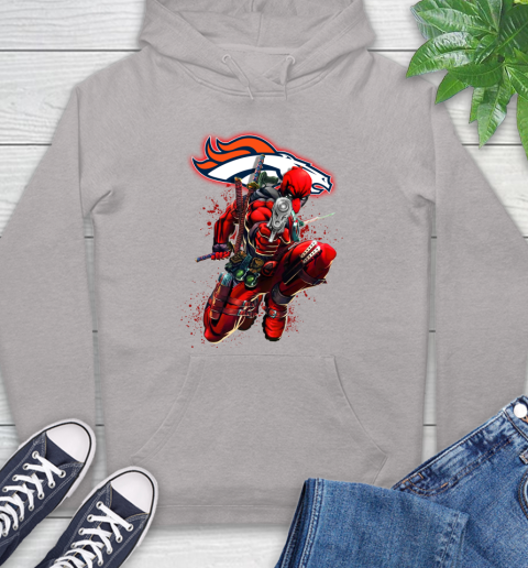 NFL Deadpool Marvel Comics Sports Football Denver Broncos Hoodie 12