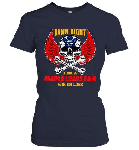 NHL Damn Right I Am A Tampa Bay Lightning Win Or Lose Skull Hockey Sports J2CL9SwyoEz ladies t shirt 20 95 151514 front navy