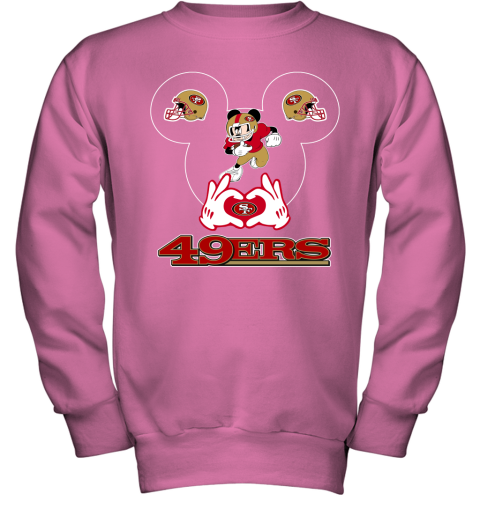 I Love The 49ers Mickey Mouse San Francisco 49ers Youth Hoodie 