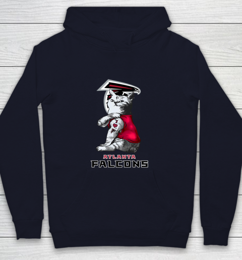 NFL Football My Cat Loves Atlanta Falcons Youth Hoodie 2