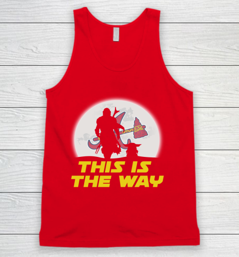 Atlanta Braves MLB Baseball Star Wars Yoda And Mandalorian This Is The Way Tank Top 5