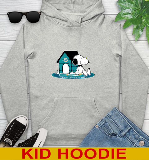 NFL Football Miami Dolphins Snoopy The Peanuts Movie Shirt Youth Hoodie
