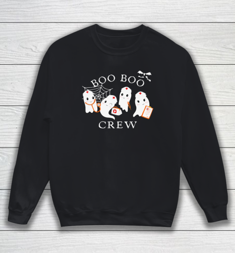 Boo Boo Crew Funny Nurse Halloween Cute Ghost Costume Sweatshirt