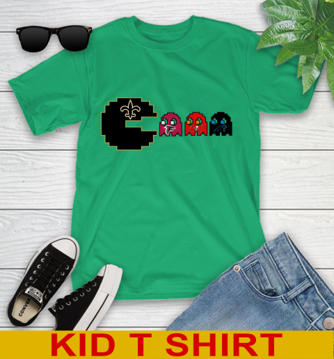 New Orleans Saints NFL Football Pac Man Champion Youth T-Shirt 7 New Orleans Saints NFL Football Pac Man Champion Youth T-Shirt - Image 7